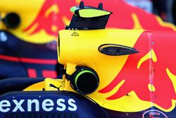 Both Red Bull Racing cars parked in parc ferme