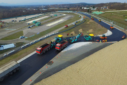 Asfalteringswerkzaamheden op de Hungaroring