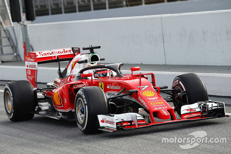 Kimi Raikkonen, Ferrari SF16-H met de halo