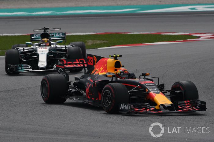 Max Verstappen y Lewis Hamilton