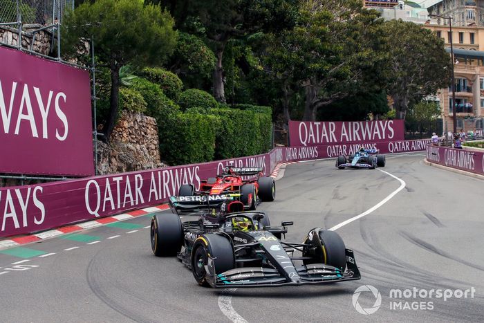 Lewis Hamilton, Mercedes F1 W14, Charles Leclerc, Ferrari SF-23, Pierre Gasly, Alpine A523