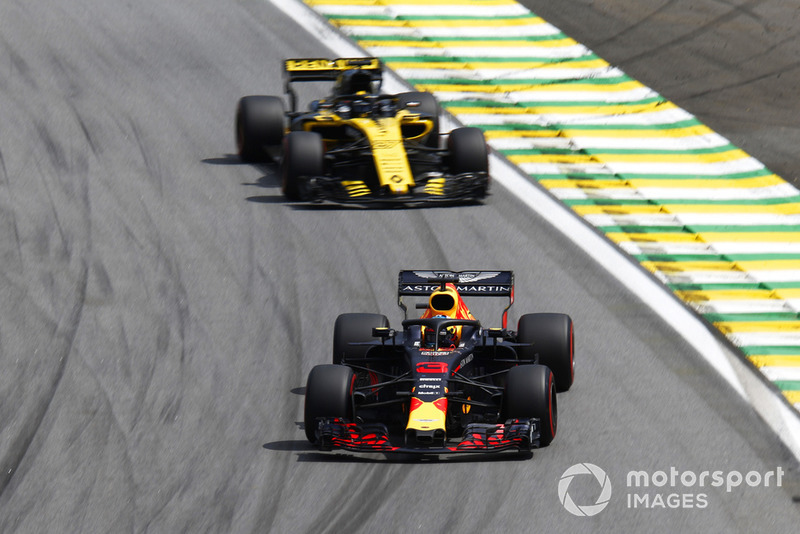 Даніель Ріккардо, Red Bull Racing RB14, Ніко Хюлькенберг, Renault Sport F1 Team R.S. 18