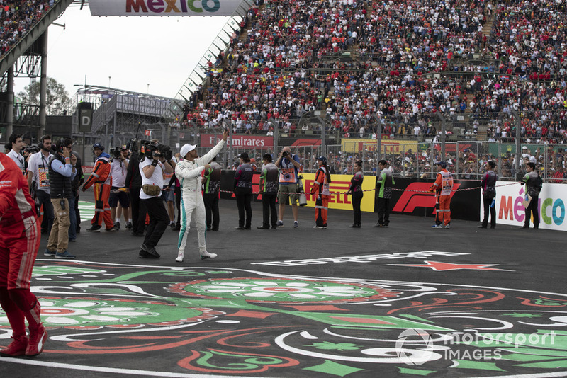 Lewis Hamilton, Mercedes AMG F1 celebra en parc ferme