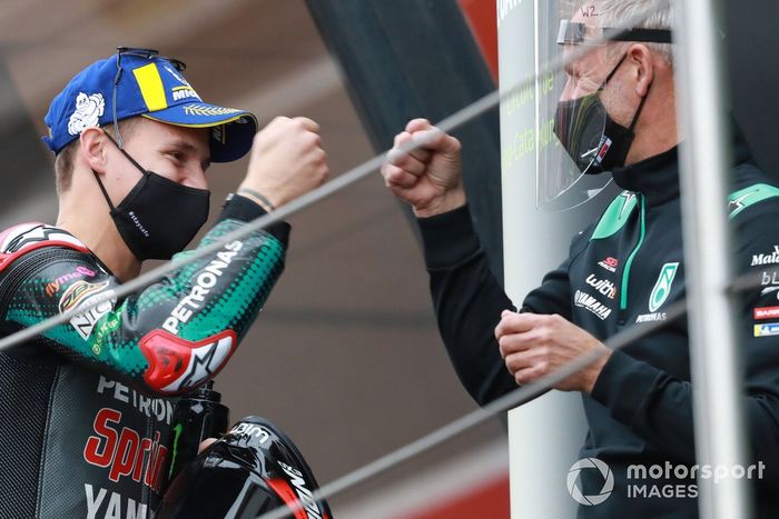 Podio: ganador Fabio Quartararo, Petronas Yamaha SRT