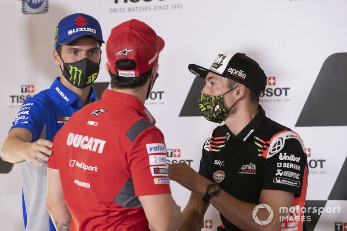 Joan Mir, Team Suzuki MotoGP, Andrea Dovizioso, Ducati Team, Aleix Espargaro, Aprilia Racing Team Gresini