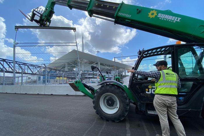 Aspectos de la construcción de la pista para el GP de Miami
