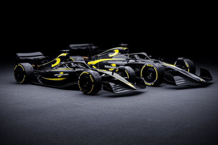 Concepto de Motorsport.com de un F1 moderno con proporciones de los años 2000