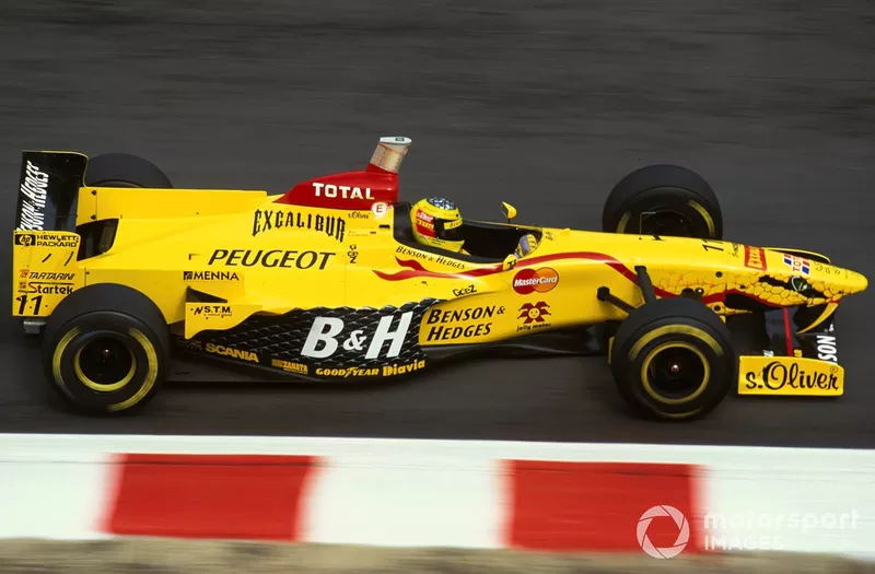 ラルフ・シューマッハ（ドイツ）ジョーダン・プジョー197。 F1世界選手権第12戦ベルギーGP／スパ・フランコルシャン（ベルギー、1997年8月24日