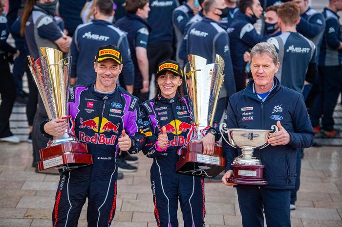 1. Sebastien Loeb, Isabelle Galmiche, M-Sport Ford World Rally Team with Malcolm Wilson, Team principal M-Sport