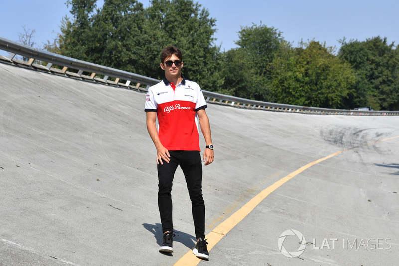 Charles Leclerc, Alfa Romeo Sauber F1 Team on the Monza banking