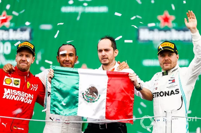 2019: 1. Lewis Hamilton, 2. Sebastian Vettel y 3. Valtteri Bottas
