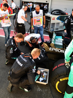El coche de Lewis Hamilton, Mercedes AMG F1 W08