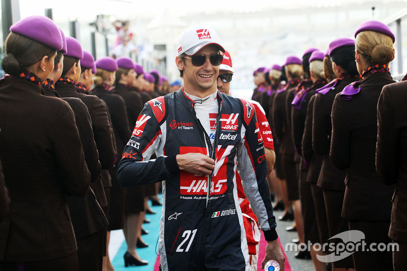 Esteban Gutierrez, Haas F1 Team lors de la parade des pilotes