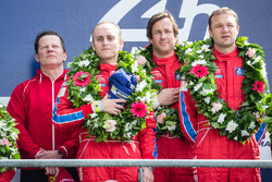 LMGT Am podium: class winners #62 Scuderia Corsa Ferrari 458 Italia: Bill Sweedler, Jeff Segal, Town