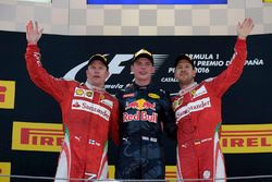 Podio: ganador, Max Verstappen, Red Bull Racing, segundo, Kimi Raikonnen, Scuderia Ferrari, tercer l