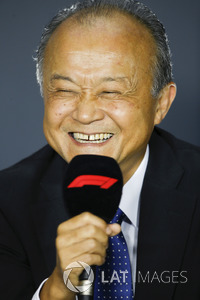 Susumu Yamashita, presidente de MobilityLand Corp, anuncia el patrocinio de Hondas del Gran Premio de Japón