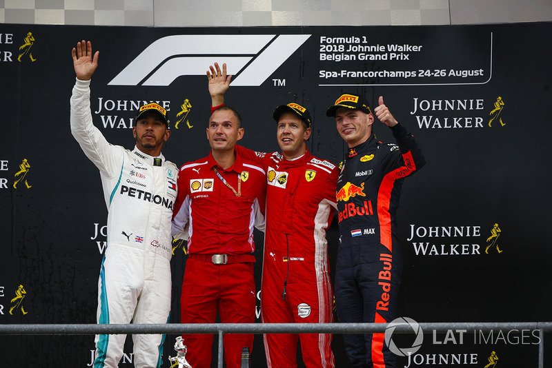 Podium GP Belgia 2018