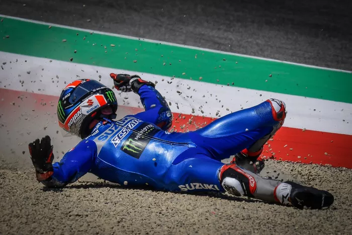 Caída de Alex Rins, Team Suzuki MotoGP