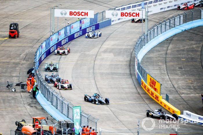 Sébastien Buemi, Nissan e.Dams, Nissan IMO1, Stoffel Vandoorne, HWA Racelab, VFE-05, Lucas Di Grassi, Audi Sport ABT Schaeffler, Audi e-tron FE05, Gary Paffett, HWA Racelab, VFE-05, Alex Lynn, Panasonic Jaguar Racing, Jaguar I-Type 3 