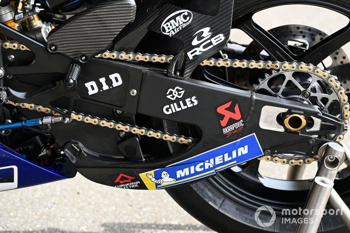 Detalle de la moto de Yamaha Factory Racing