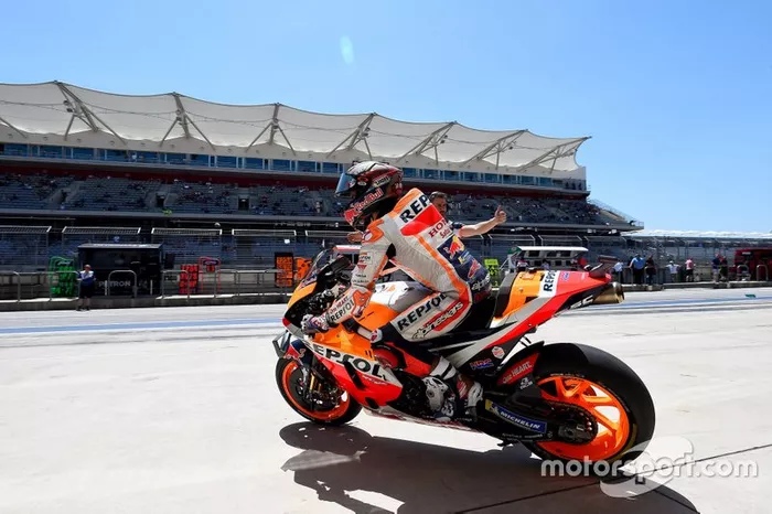 Marc Marquez, Repsol Honda Team, probó el deflector en Austin durante el FP2 del viernes