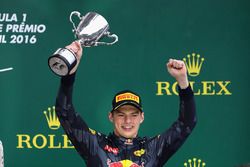 Podio: tercer lugar Max Verstappen, Red Bull Racing