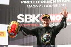 Le vainqueur de la course et Champion du monde 2017, Jonathan Rea, Kawasaki Racing