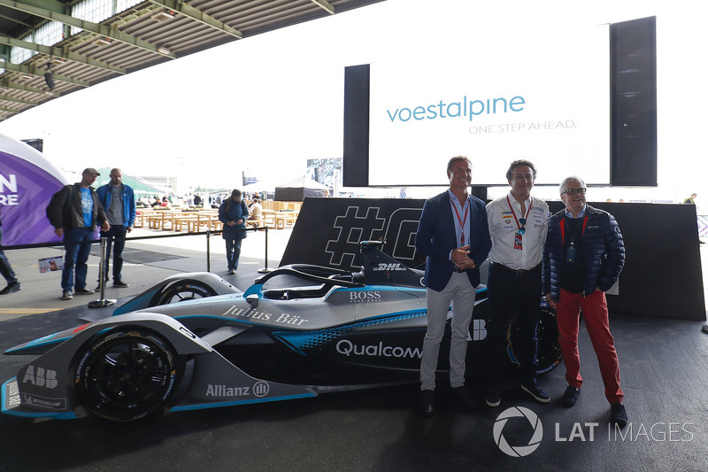 David Coulthard, British racing driver, TV Presenter, Alejandro Agag, CEO, Formula E, Dr Wolfgang Eder, Chairman, CEO of Voestalpine AG