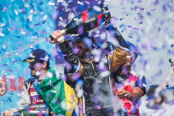 Jean-Eric Vergne, Techeetah, celebra su victoria