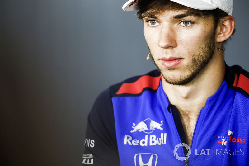Pierre Gasly, Toro Rosso, in the press conference