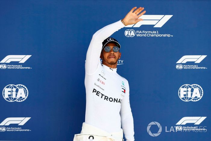 El poleman Lewis Hamilton, Mercedes AMG F1