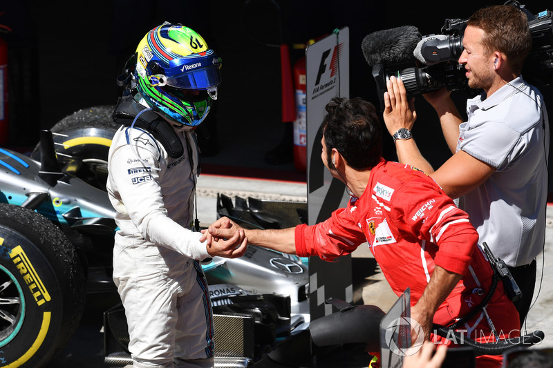 Felipe Massa, Williams celebrates in parc ferme