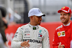 Lewis Hamilton, Mercedes-AMG F1 and Sebastian Vettel, Ferrari