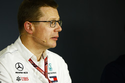 Andy Cowell, Managing Director, HPP, Mercedes AMG, nella conferenza stampa dei Team Principal