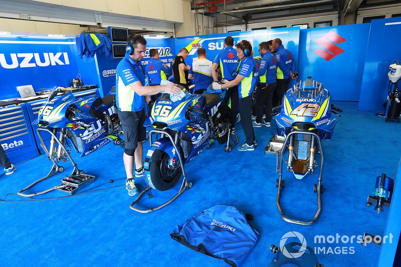 Team Suzuki MotoGP garage