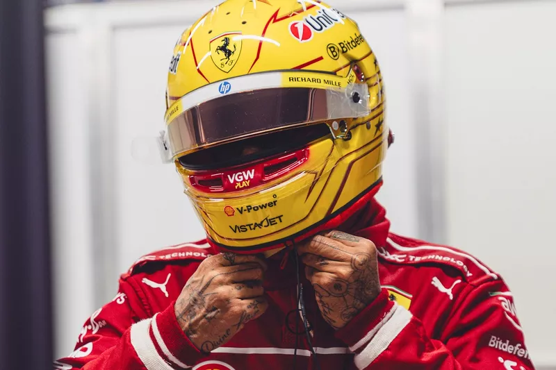 Lewis Hamilton, Ferrari Test Barcelona