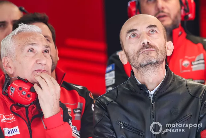 Davide Tardozzi, Team manager Ducati Team, Claudio Domenicali, CEO de Ducati Corse