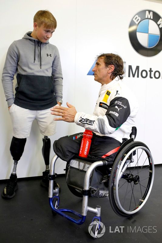 Billy Monger with Alex Zanardi, BMW Team RMR