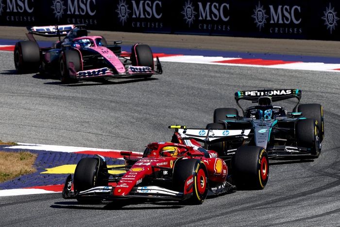 Lewis Hamilton, Ferrari, George Russell, Mercedes