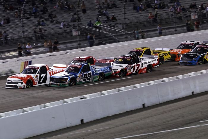 Sammy Smith, Chevrolet, Ty Majeski, ThorSport Racing Ford, Corey Heim, TRICON Garage Toyota