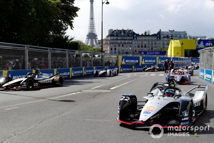 Oliver Rowland, Nissan e.Dams, Nissan IMO1 inicia en la pole, Sébastien Buemi, Nissan e.Dams, Nissan IMO1, Robin Frijns, Envision Virgin Racing, Audi e-tron FE05, Felipe Massa, Venturi Formula E, Venturi VFE05 