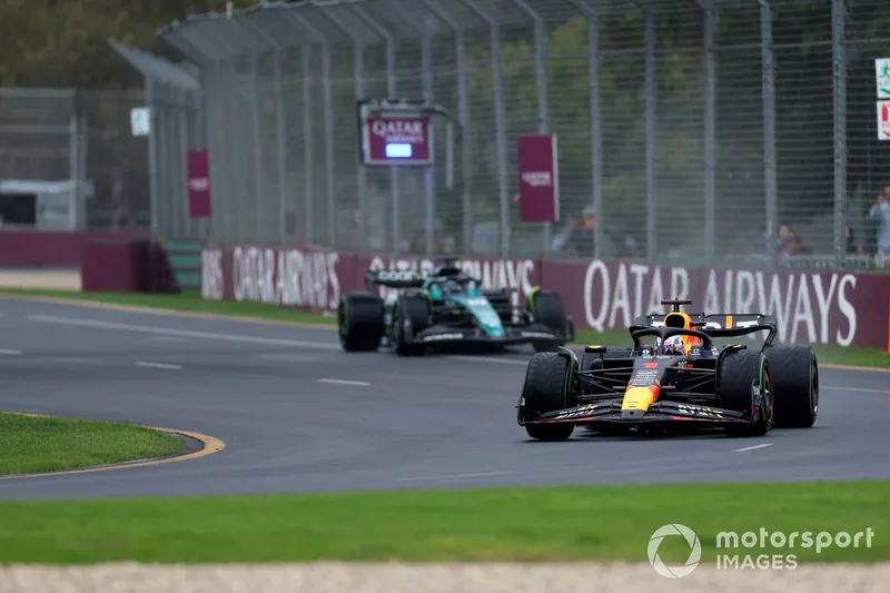 Max Verstappen, Red Bull Racing RB19, Lance Stroll, Aston Martin AMR23