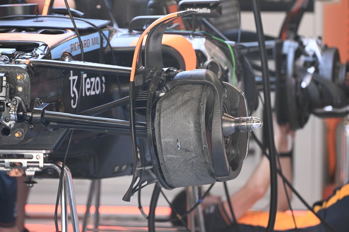 Detalle del tambor de freno del McLaren MCL36