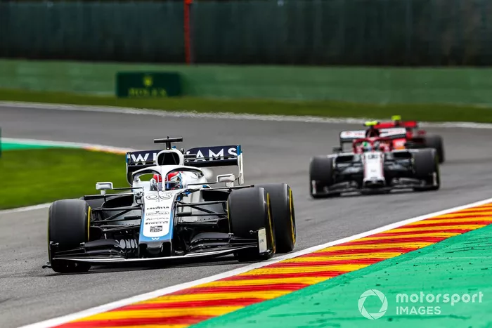 George Russell, Williams FW43, Antonio Giovinazzi, Alfa Romeo Racing C39