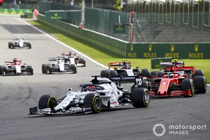 Daniil Kvyat, AlphaTauri AT01, Sebastian Vettel, Ferrari SF1000 