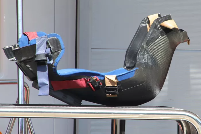 Detalle del asiento del Alpine F1
