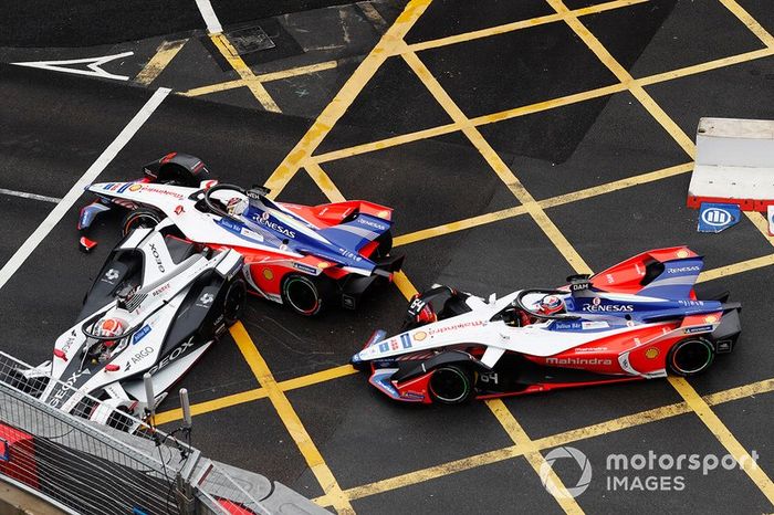 Felipe Nasr, Dragon Racing, Penske EV-3, Pascal Wehrlein, Mahindra Racing, M5 Electro, Jérôme d'Ambrosio, Mahindra Racing, M5 Electro, choque