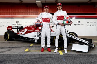 Kimi Raikkonen, Alfa Romeo Racing and Antonio Giovinazzi, Alfa Romeo Racing with the new Alfa Romeo Racing C38