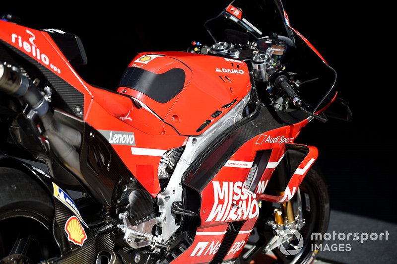 Dettaglio della moto del team Ducati
