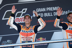 Podium : le vainqueur Dani Pedrosa, Repsol Honda Team, le deuxième, Marc Marquez, Repsol Honda Team